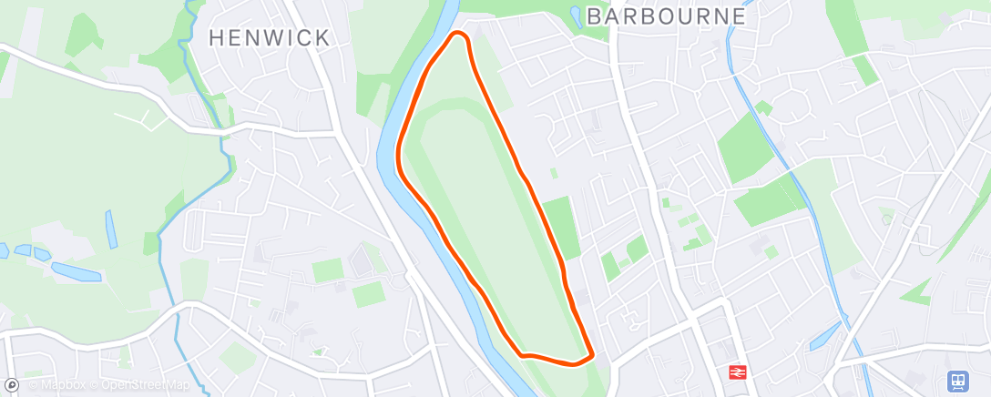 Karte der Aktivität „NYD Pitchcroft Parkrun”