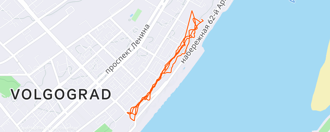 Map of the activity, Утренний забег