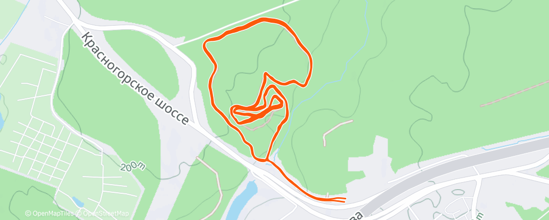 Map of the activity, Утренний забег