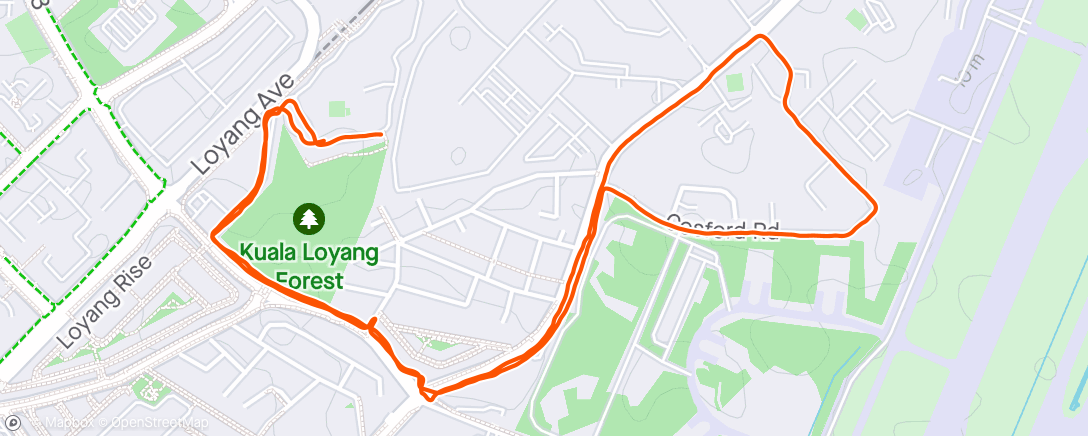 Map of the activity, Loyang Lumps 5.56 km