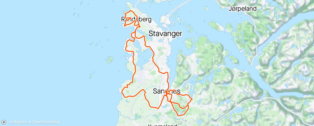 Map of the activity, Jæren Gran Fondo + te å fra🚴🏻‍♂️👍🏻😎🍻