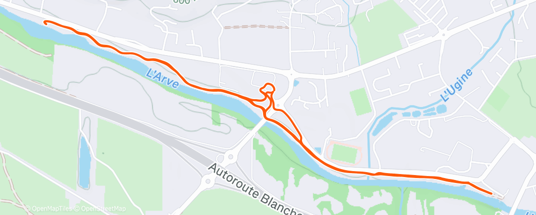 Map of the activity, Morning Run