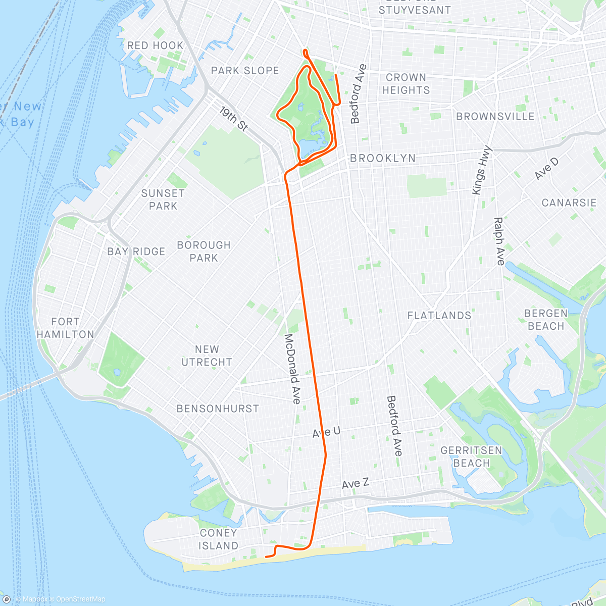 Mapa da atividade, Brooklyn Half 💥