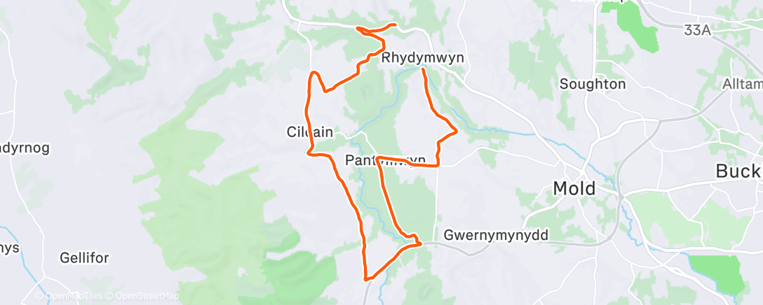 Map of the activity, The 21-21-21 challenge.