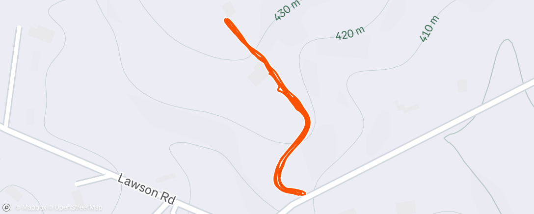 Map of the activity, Evening Run