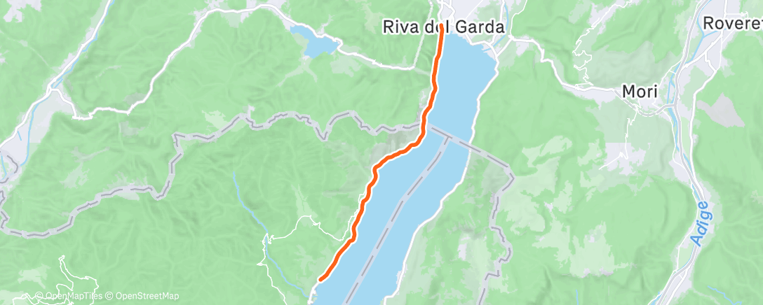 Карта физической активности (ROUVY - Lago di Garda North West | Italy)