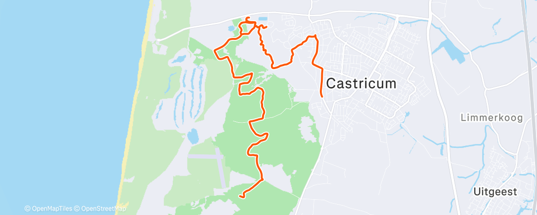 Map of the activity, Fietsen