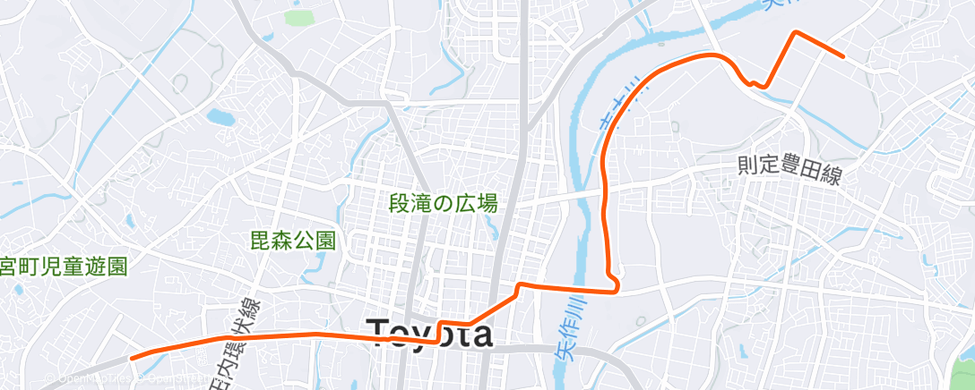 Map of the activity, サイクリング