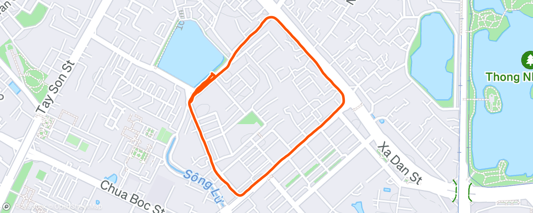 Map of the activity, Morning Run