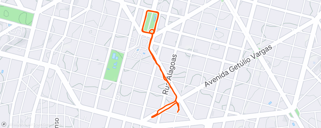 Map of the activity, Corrida ao entardecer