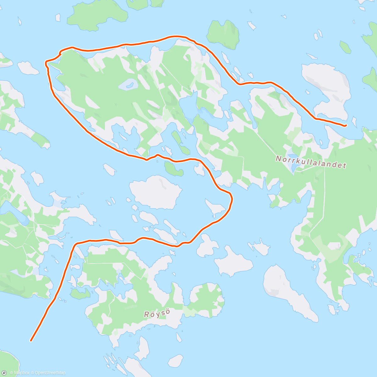 Map of the activity, Lunch Kayaking
