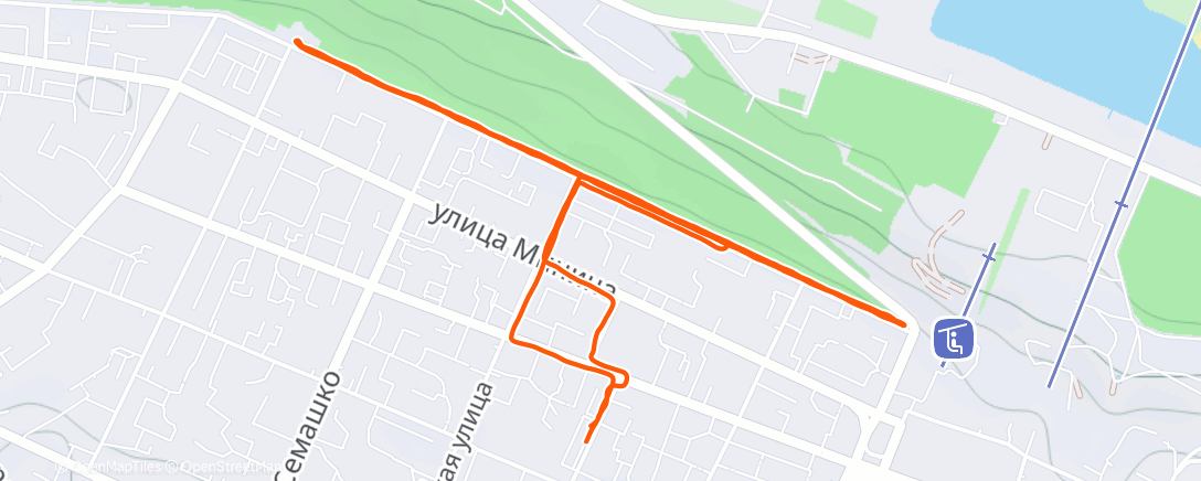 Map of the activity, Утренний забег
