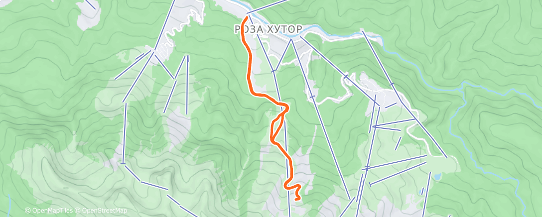 Map of the activity, Morning Backcountry Ski