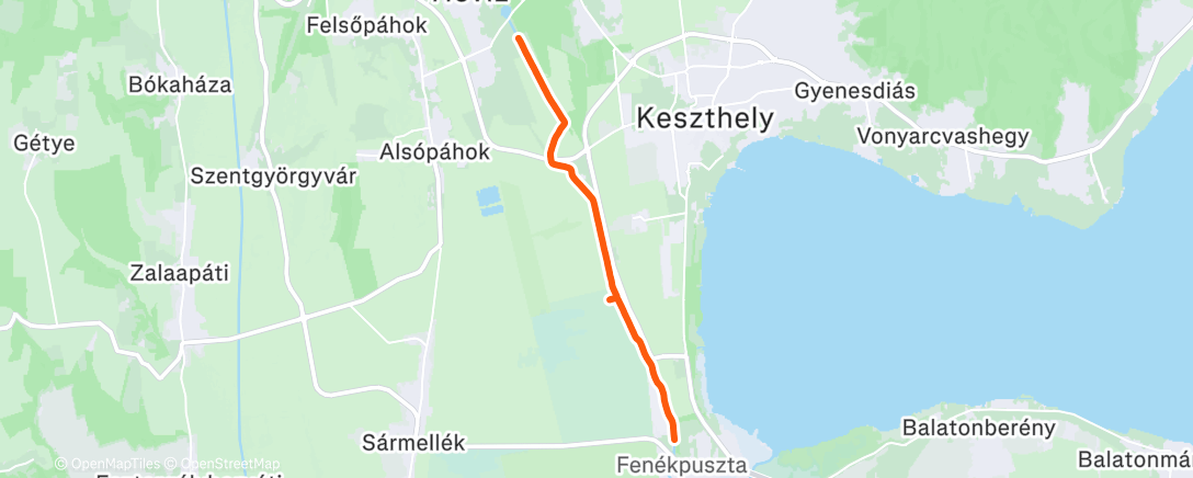 Map of the activity, Morning Kayaking