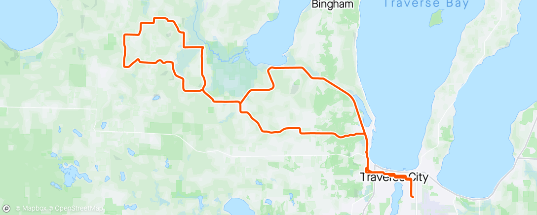 Mapa da atividade, L.R. Flat route