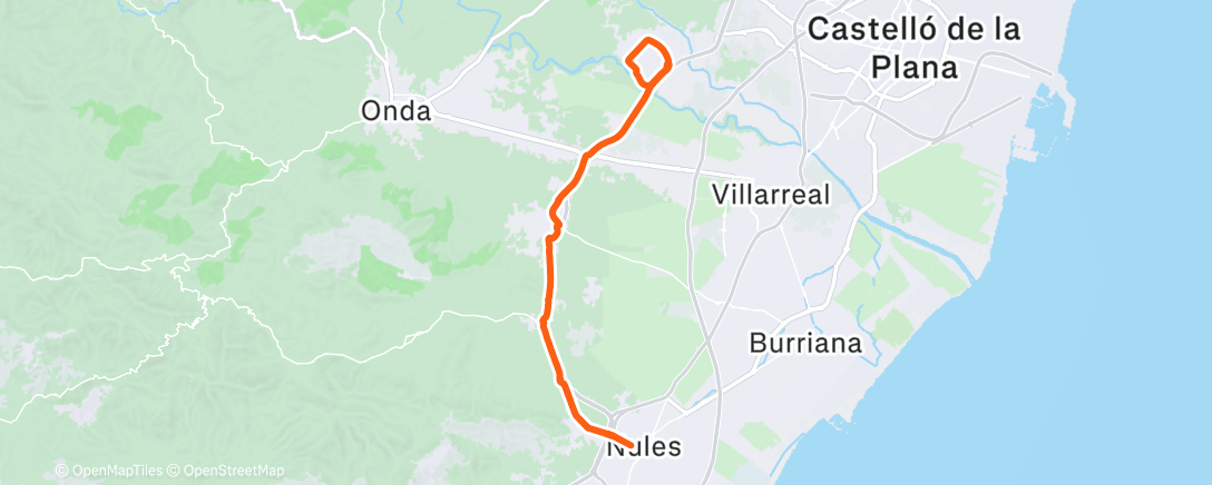 Карта физической активности (Bicicleta por la tarde)