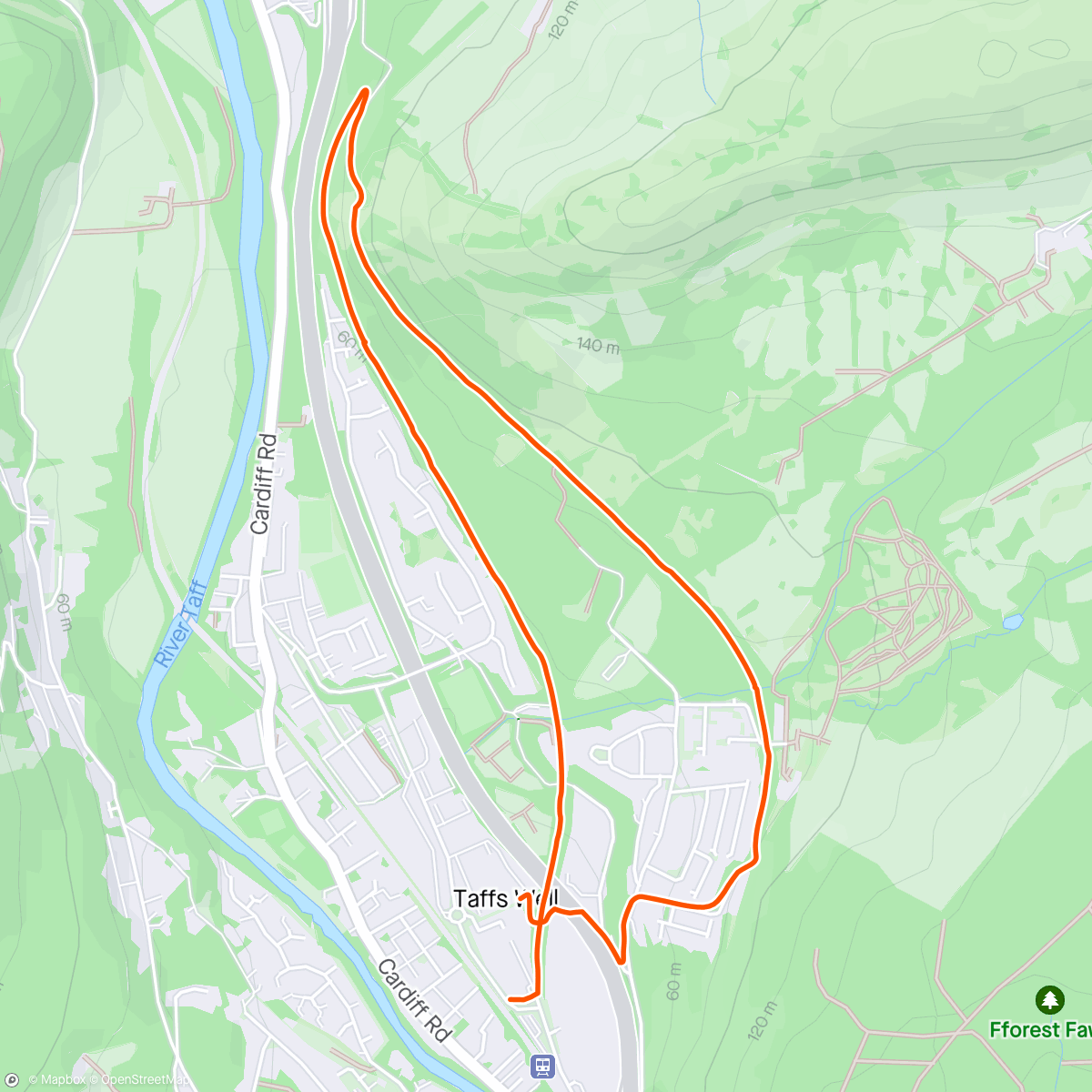 Map of the activity, Fernie time