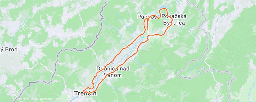 Map of the activity, Lunch Ride