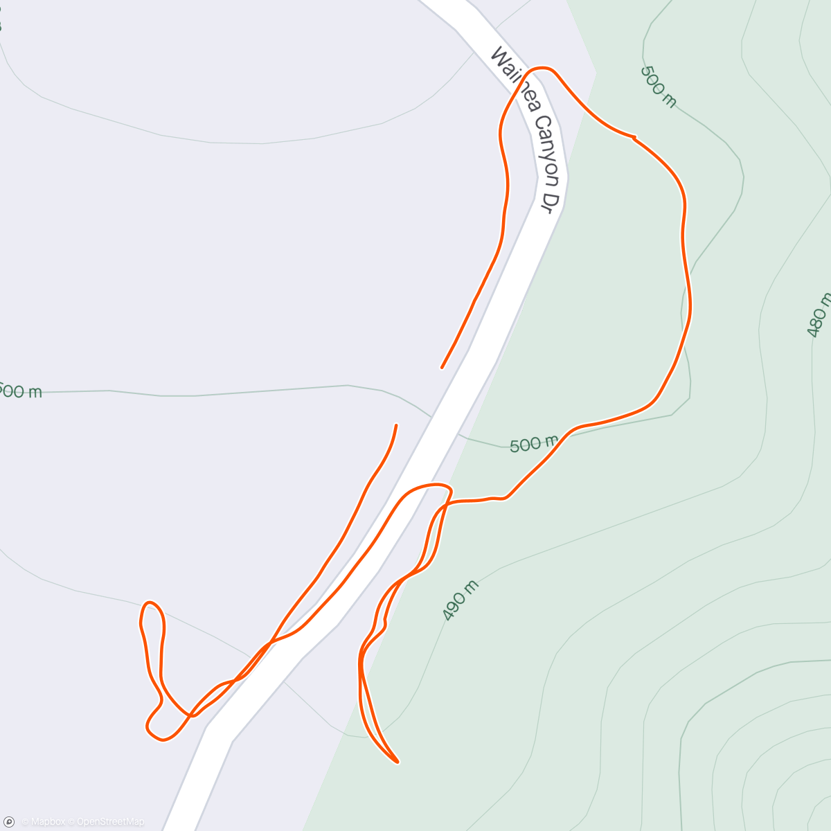 Map of the activity, Red dirt waterfall