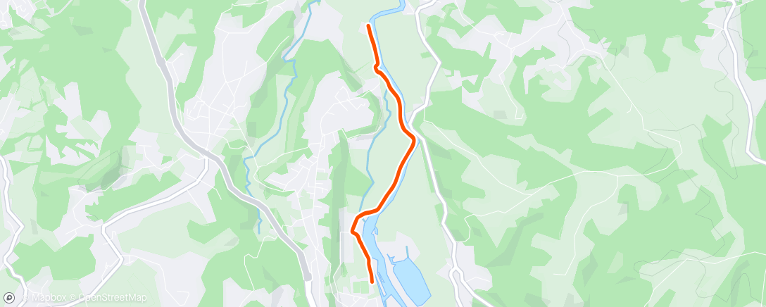 Map of the activity, Afternoon Run