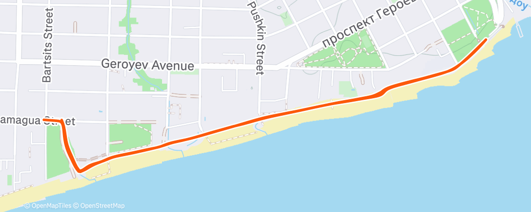 Map of the activity, Утренняя прогулка