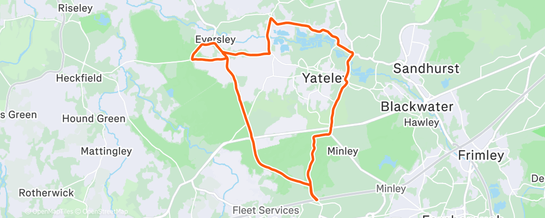 Map of the activity, Afternoon Ride