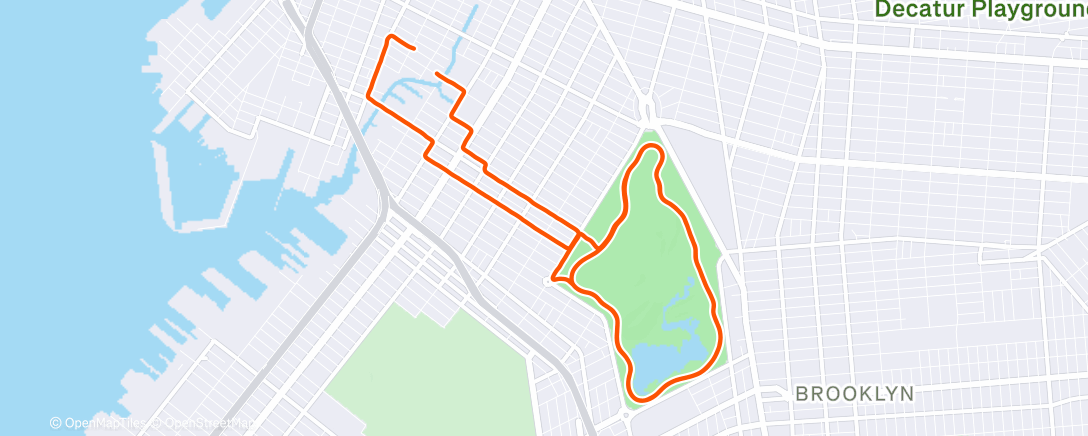 Map of the activity, Morning Run
