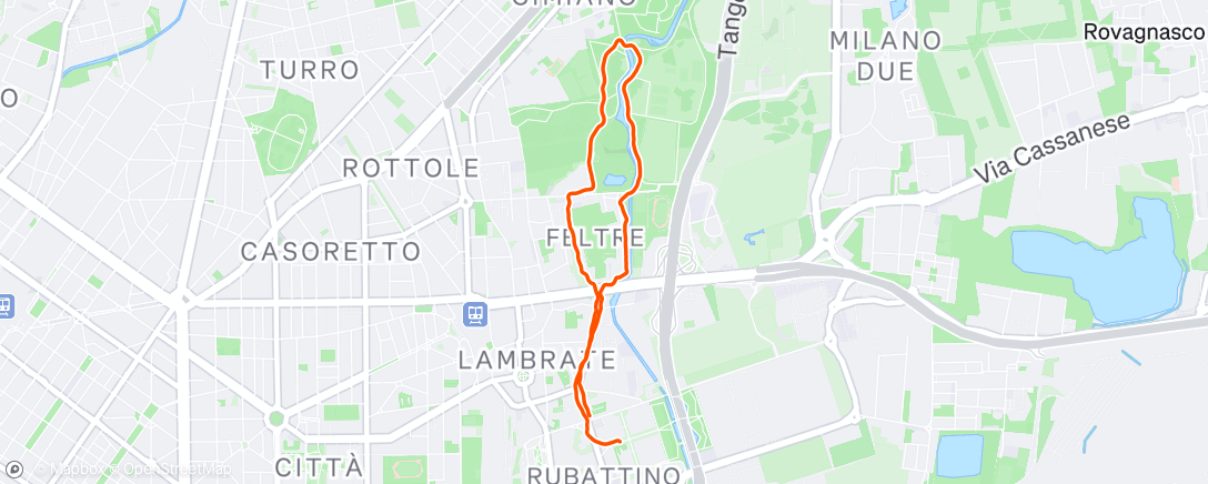 Map of the activity, 5K easy