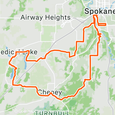 Cheney | Medical Lake | 59.0 mi Cycling Route on Strava