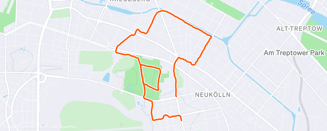 Карта физической активности (Evening Run)