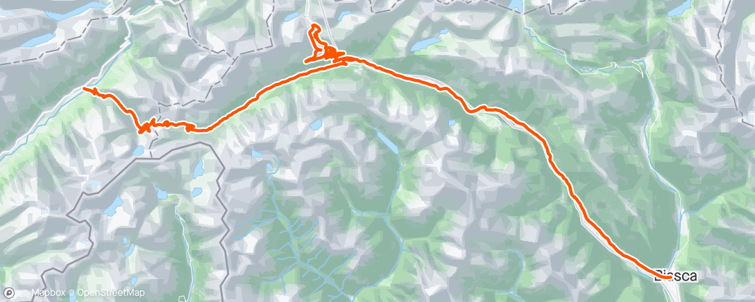 Map of the activity, Nufenenpass and Gotthardpass (the cobbled side from Airolo)