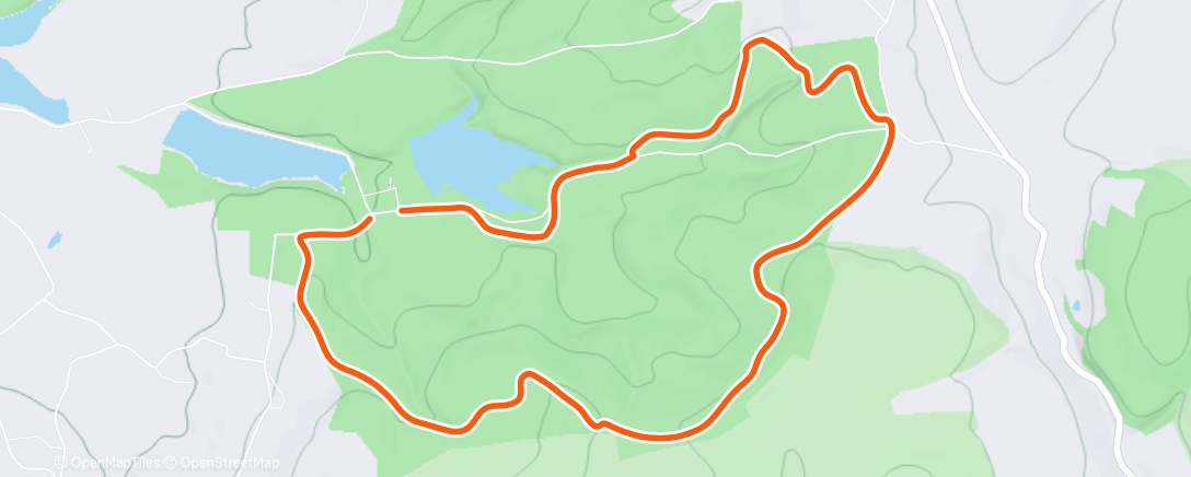 Map of the activity, Afternoon Run