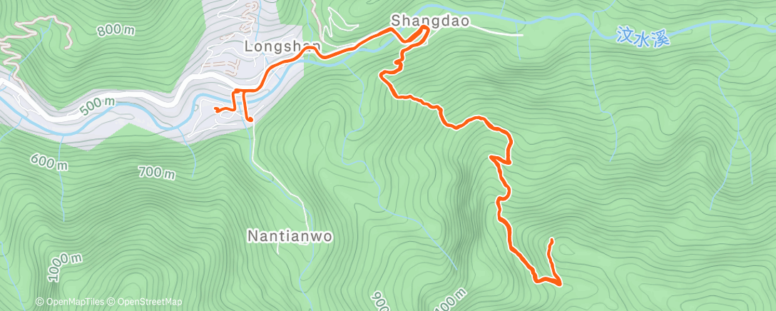 Map of the activity, Morning Trail Run