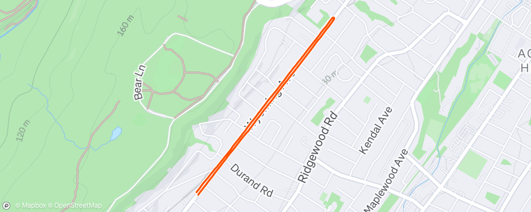 Map of the activity, Evening Run