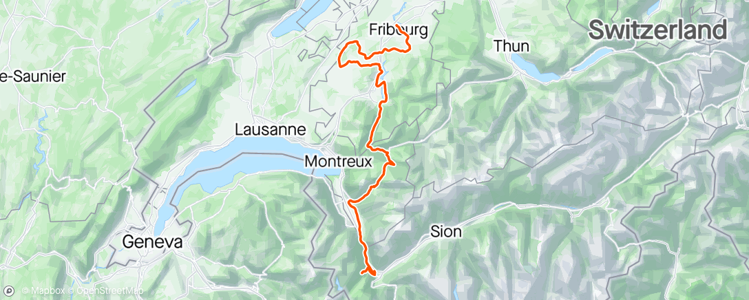 Map of the activity, Tour de Romandie 2