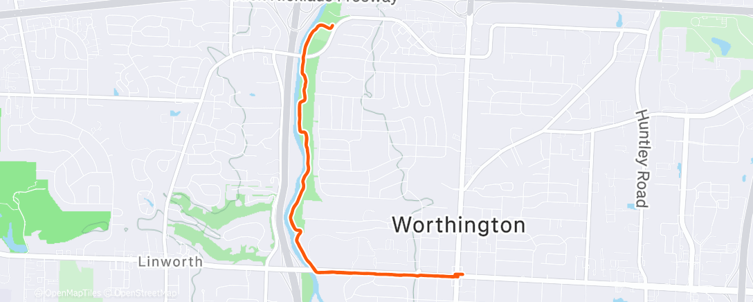 Карта физической активности (Afternoon Run)