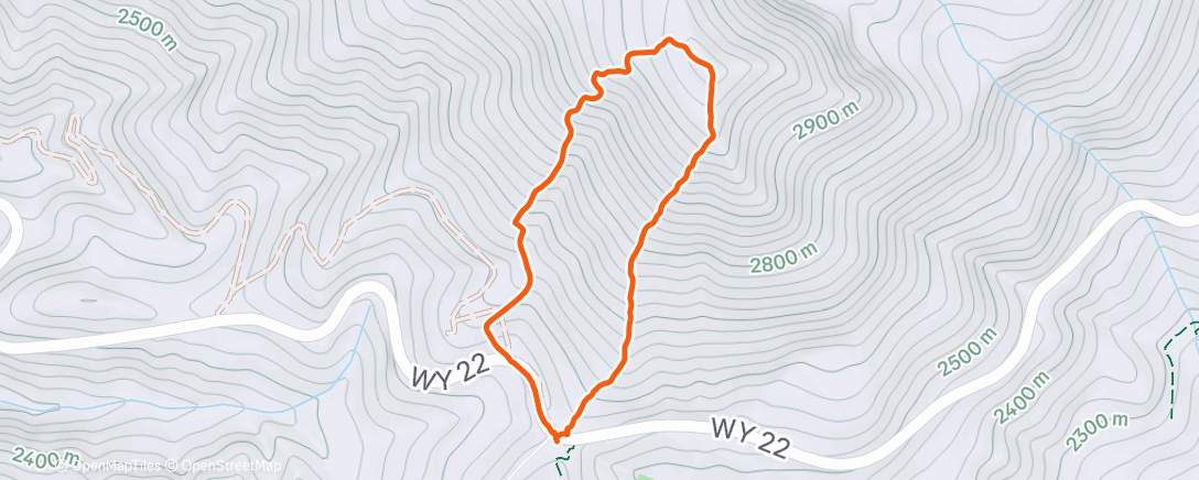 Map of the activity, Lunch Backcountry Ski