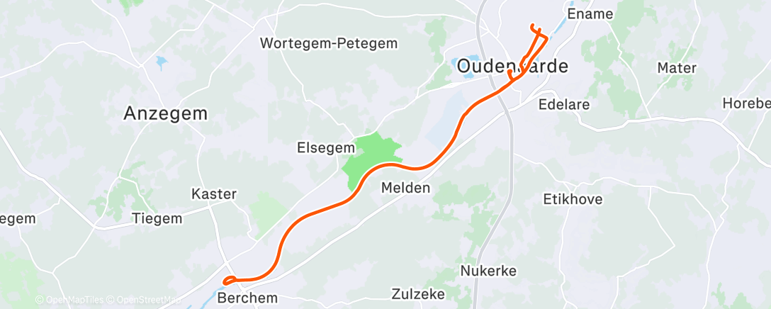 Map of the activity, Subthreshold-marathon pace