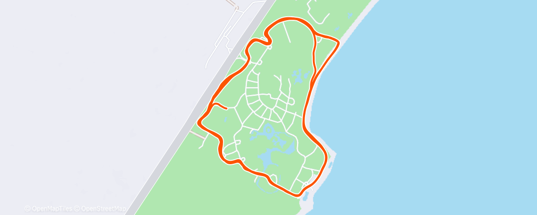 Map of the activity, Afternoon Run