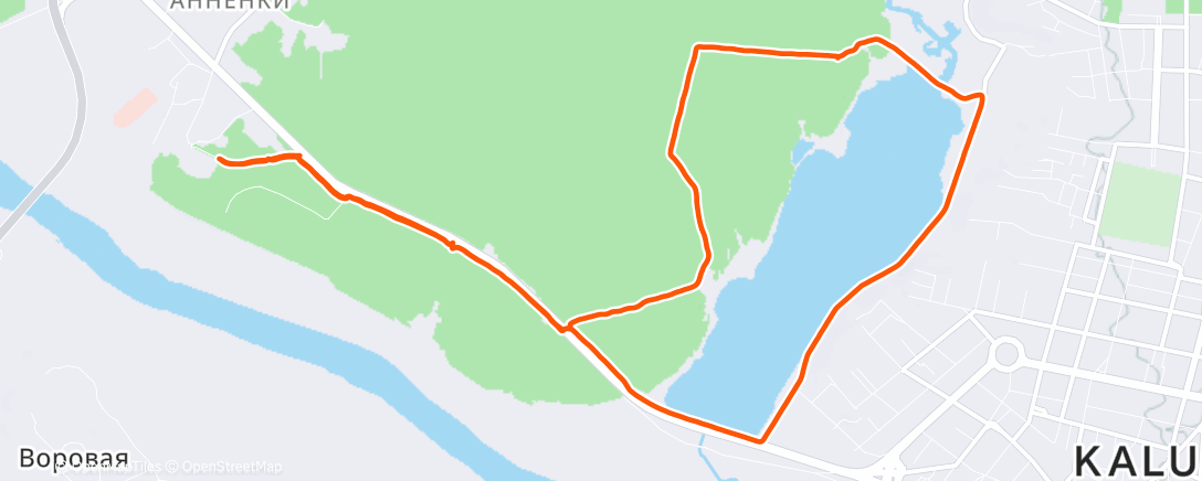 Map of the activity, Утренний забег