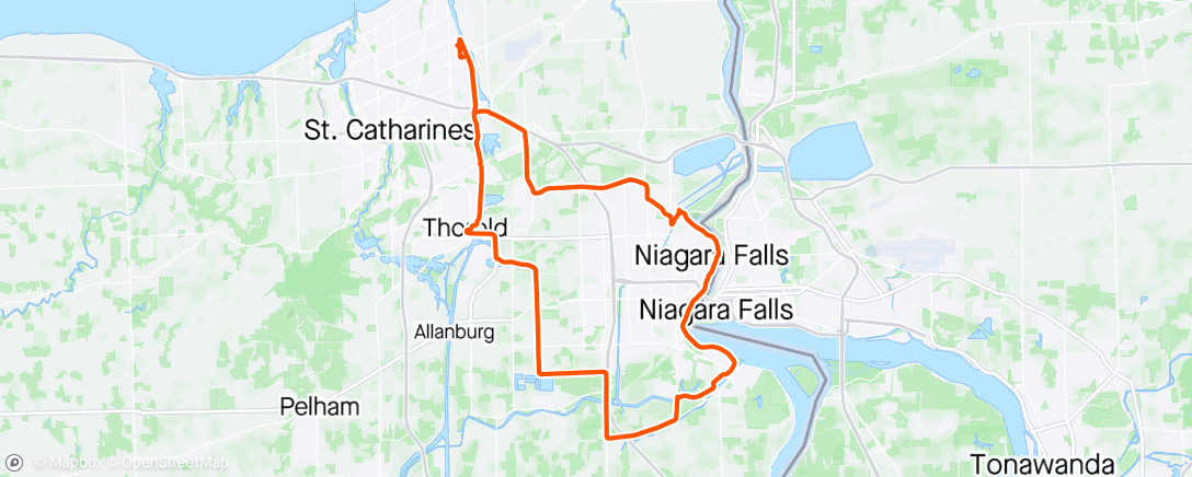 Map of the activity, Niagara Falls Loop
