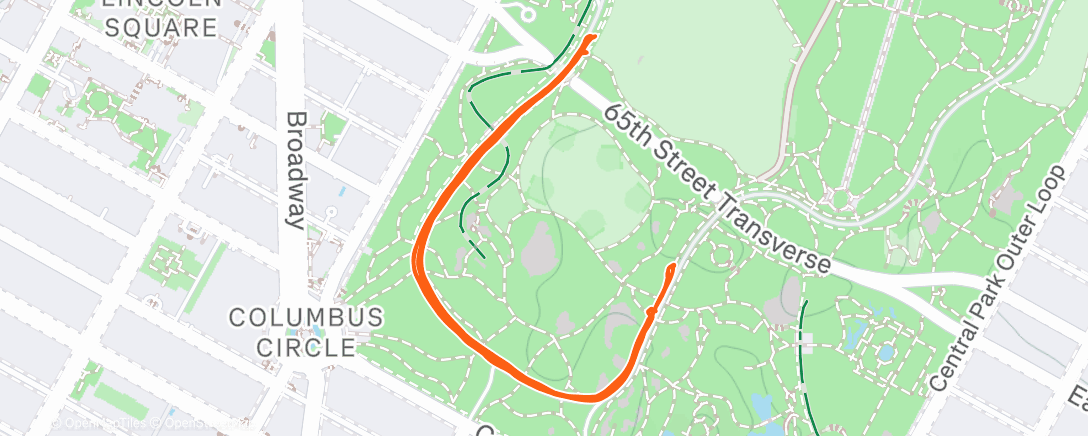 Map of the activity, Morning Run