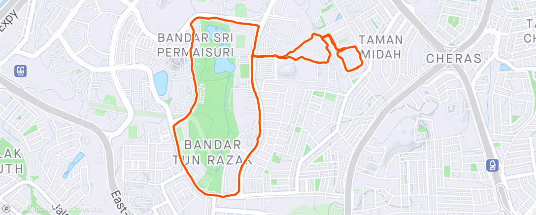 Map of the activity, Evening Slow Jog 🏃…