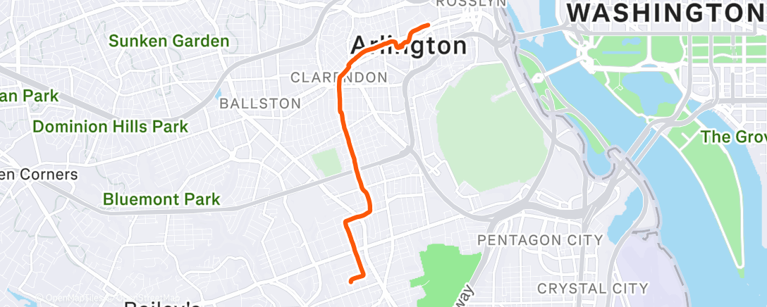 Map of the activity, Afternoon Ride