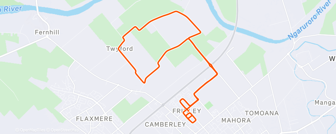 Map of the activity, Afternoon Ride
