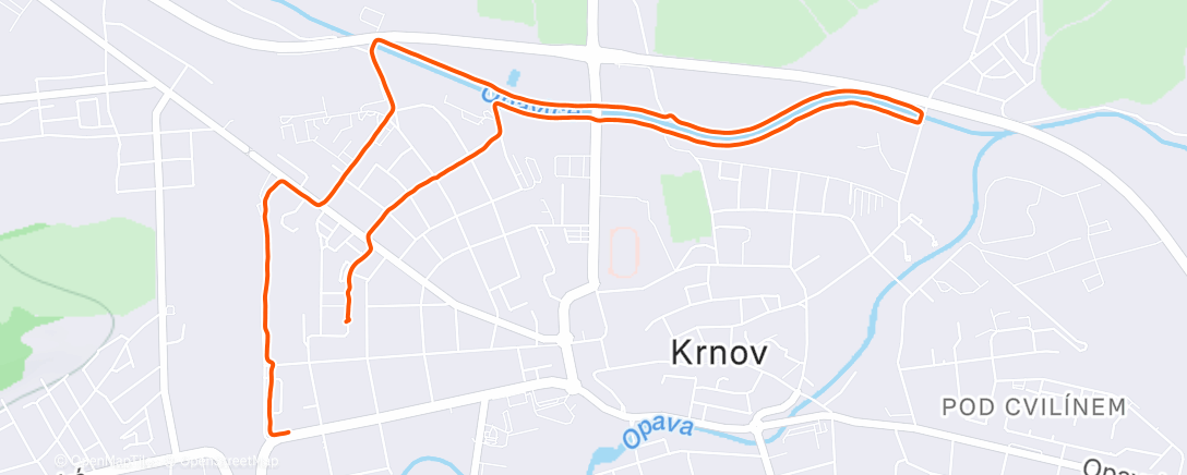 Map of the activity, Morning Run