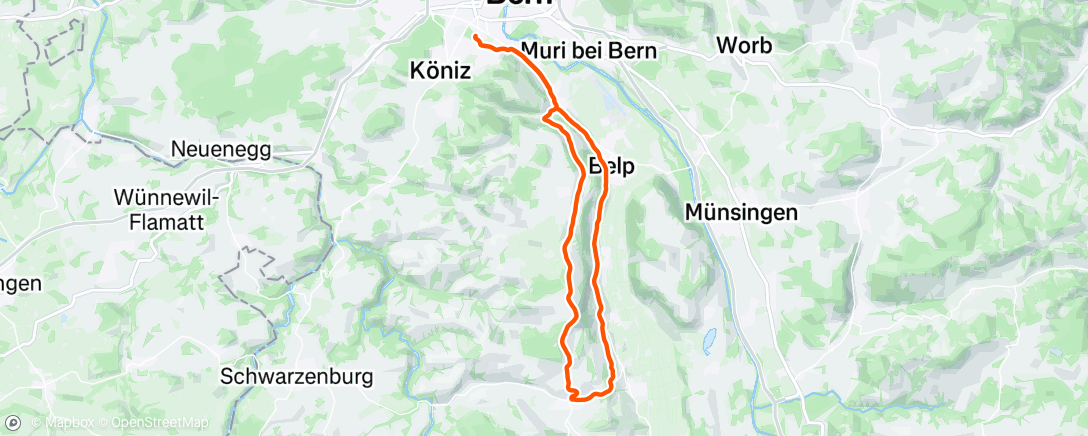 Map of the activity, Afternoon Ride