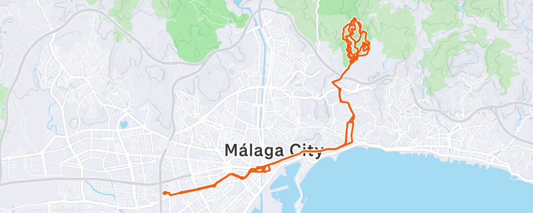 Map of the activity, Bicicleta de montaña matutina