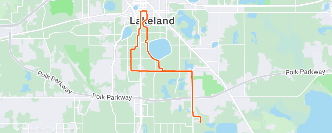 Map of the activity, Morning Run