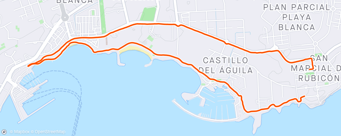 Map of the activity, Morning Canary Run
